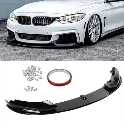 munirater Front Bumper Spoiler Lip Glossy Black Replacement for 2014 2015 2016 2017 2018 2019 2020 F32 F33 F36 4 Series M Sport