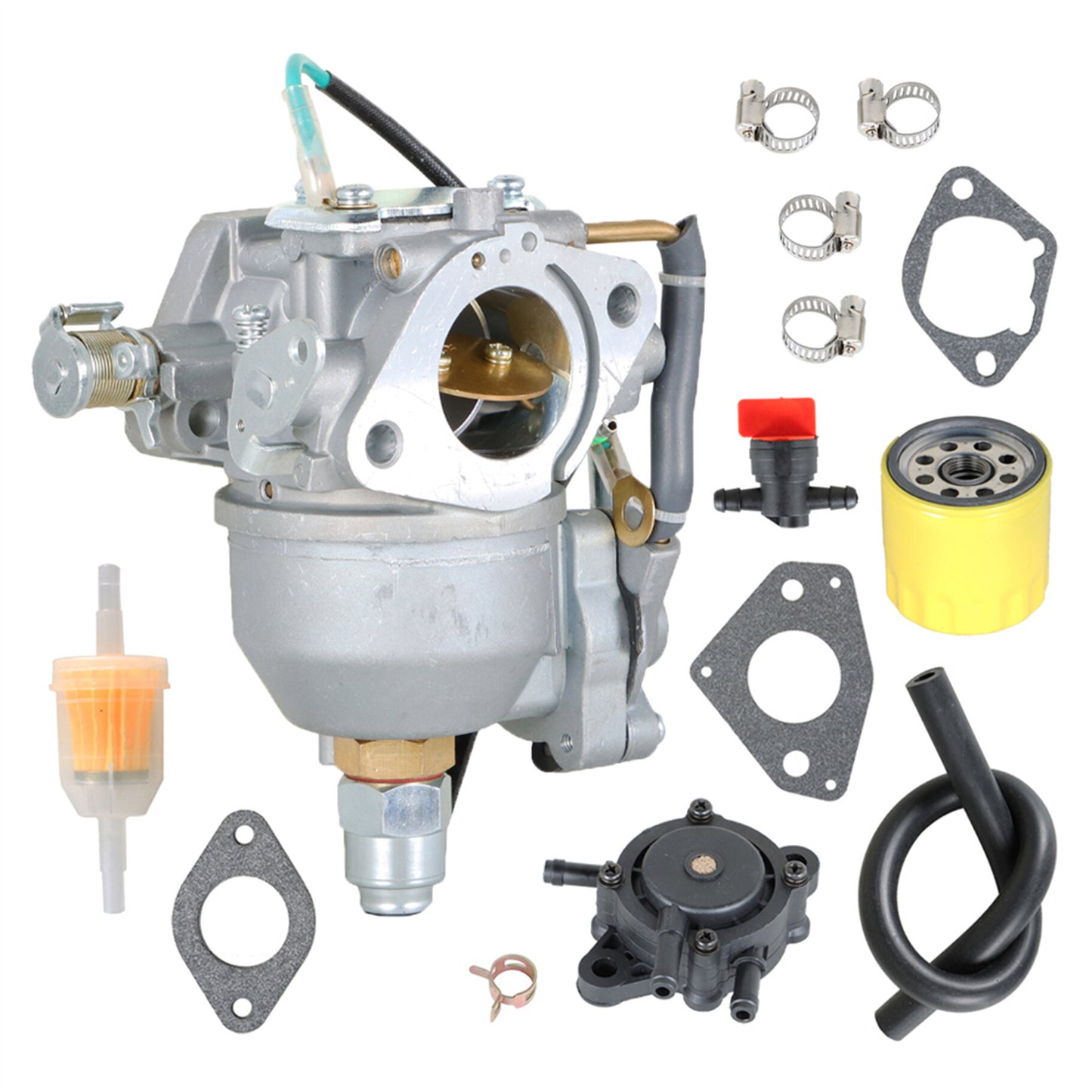 munirater Carburetor Kit Replacement for Kohler CV740 CV730 CV730S CV740S Engine Replaces 24853102-S 24-853-102-S with Fuel Pump Oil Filter Gasket