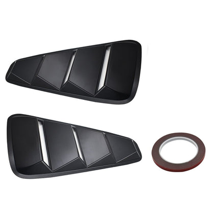 munirater Black Side Window Louvers Scoop Cover Vent Replacement for 2005-2014 Mustang