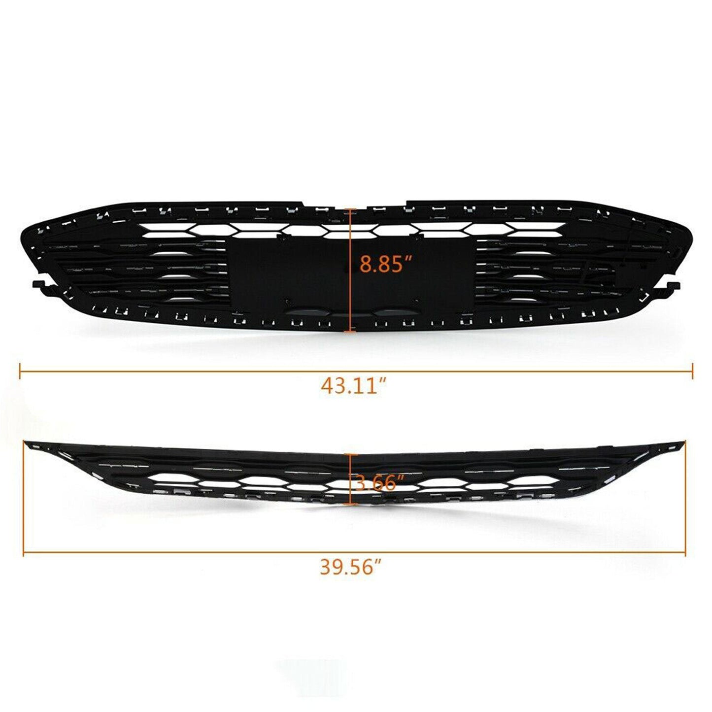 munirater Front Bumper Upper and Lower Honeycomb Mesh Grille Replacement for 2016-2018 Malibu