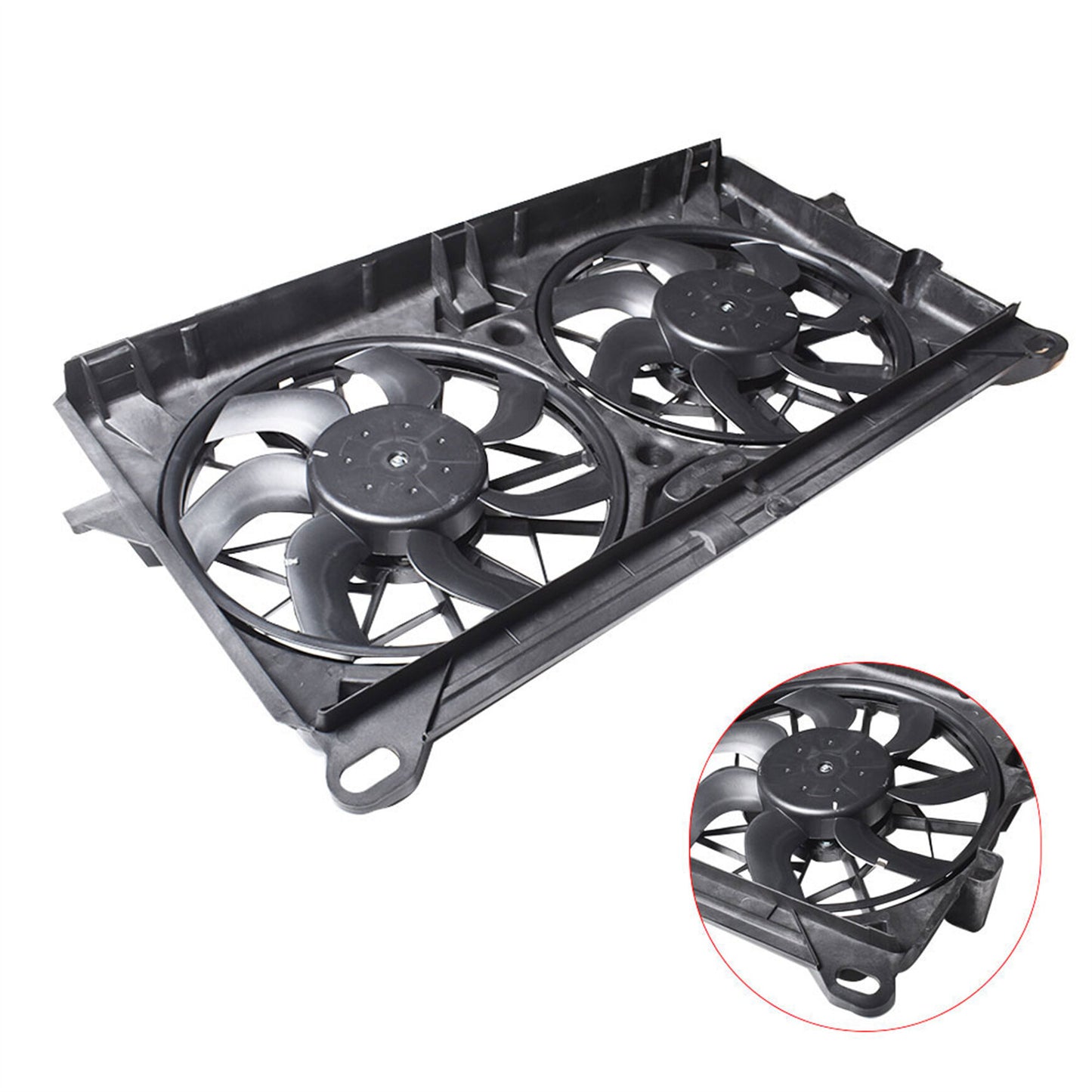 munirater Radiator Cooling Fan Assembly Replacement for 2005-2007 Escalade/Silverado/Avalanche/Sierra 1500/2500/3500 GM3115212 622230 620-652 89023365 89023366