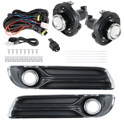 munirater 2-Pack Fog Lights Assembly with Bulbs and Switch Wiring Kit Replacement for 2011-2014 300