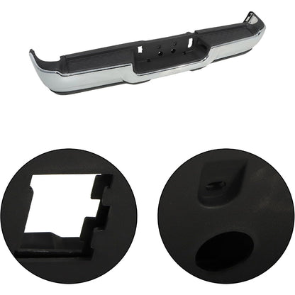 Chrome Rear Step Bumper for Ram 2500 / 3500 2019-2024, without Sensor or Light Openings, 68451162AA