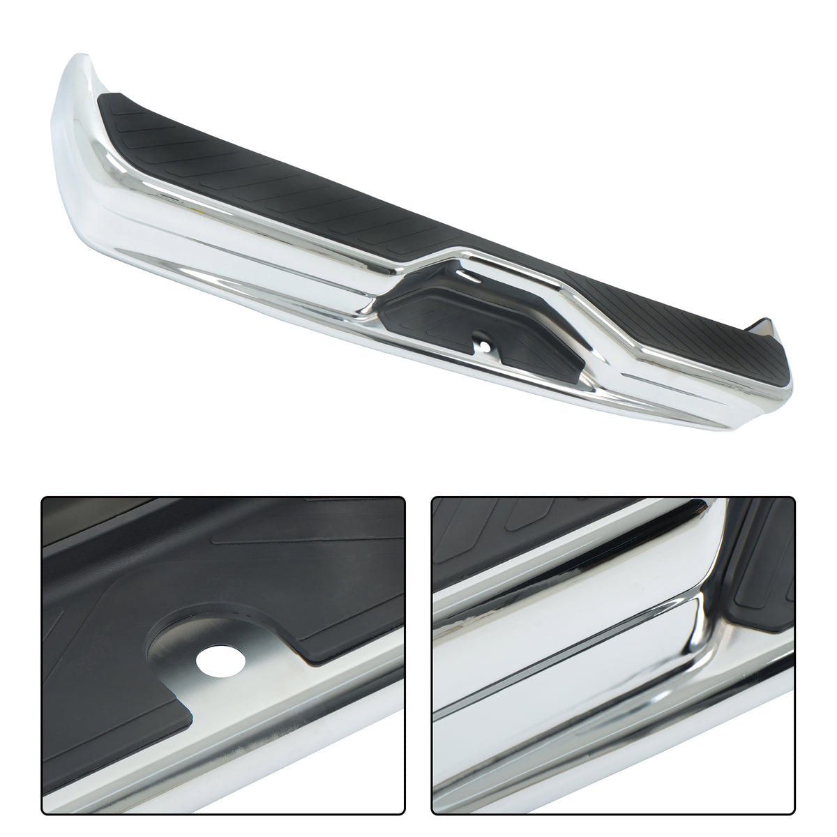 Chrome Rear Step Bumper Assembly Replacement for E150 E250 E350