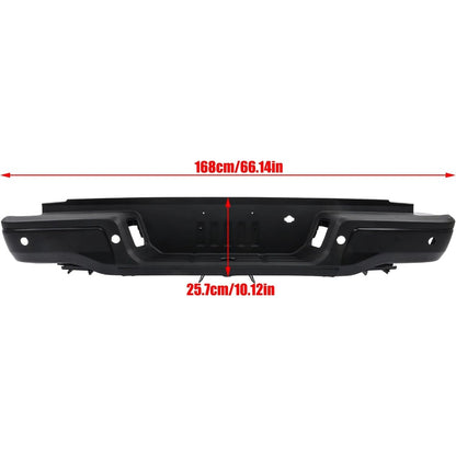 Black Steel Rear Step Bumper for Ford Ranger 2019-2023, FO1103227