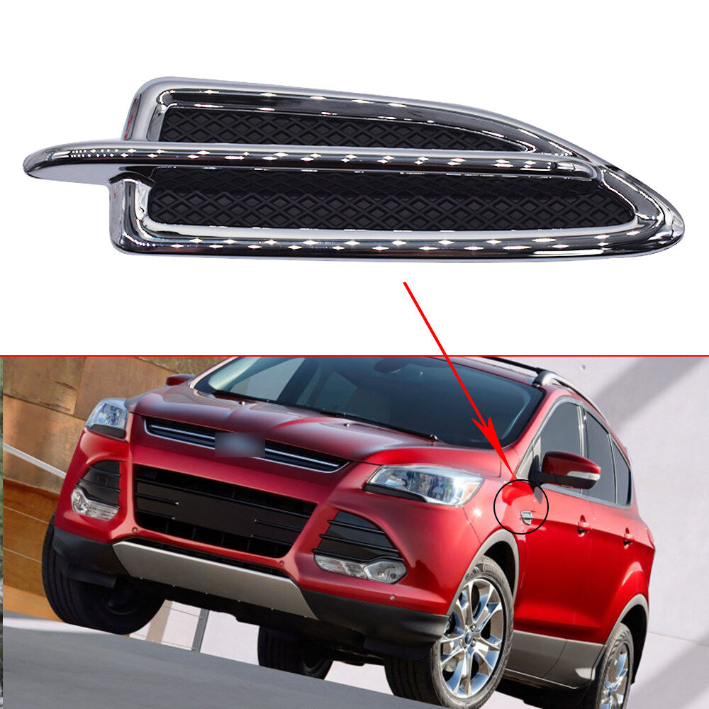 munirater Front Fender Vent Moulding Left Drivers Chrome Replacement for 2013-2015 Escape CJ5Z16228AA FO1266100