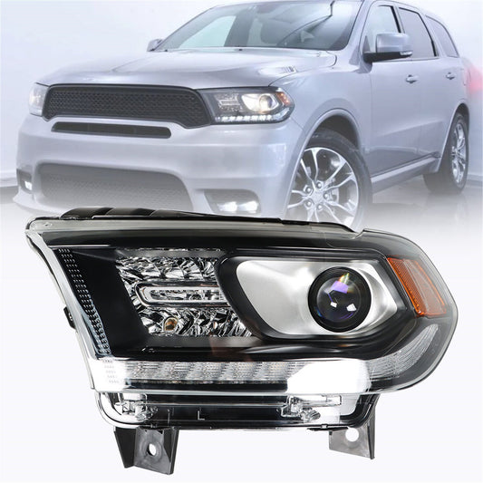 munirater Headlight Assembly Clear Lens Halogen Type Replacement for 2016-2020 Durango Driver Side 68299131AF