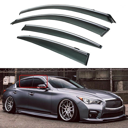 munirater Side Window Visor Vent Rain Guard Replacement for 2014-2021 Q50