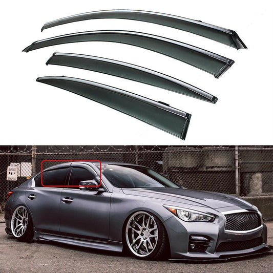 munirater Side Window Visor Vent Rain Guard Replacement for 2014-2021 Q50