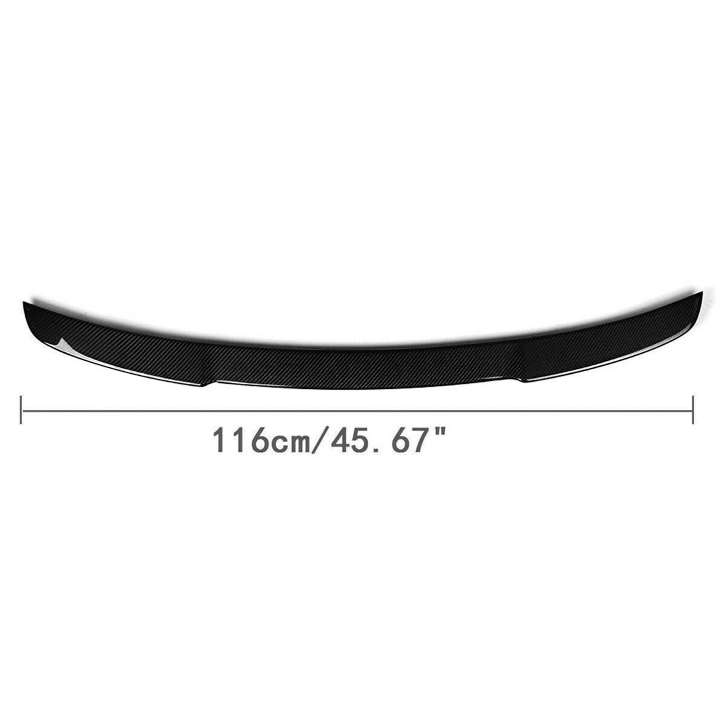 munirater Carbon Fiber Rear Trunk Spoiler Wing Replacement for 2014-2018 A3 S3 Sedan V Type