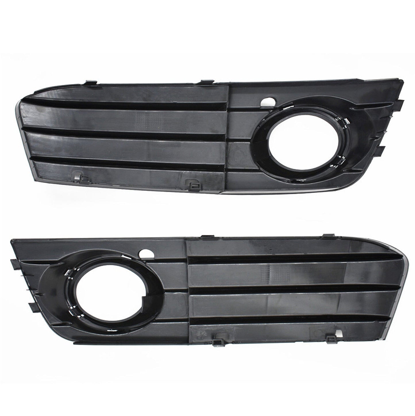 munirater 2-Pack Front Bumper Fog Light Cover Grilles Replacement for 2009-2012 Audi A4 Regular Edition