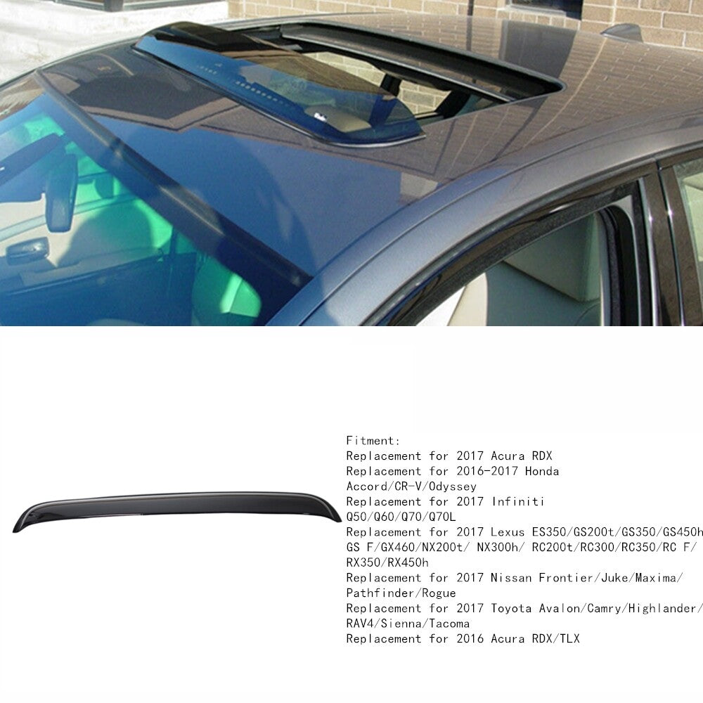 munirater Universal for Auto Moon Sunroof Wind Visor Guard Deflector Visor Black Replacement for 38 inch