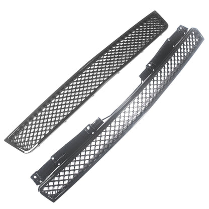 munirater Front Hood Bumper Automotive Grille Black Mesh Replacement for 2007-2014 Tahoe Avalanche Suburban GM1200596 GM1200563 GM1200590