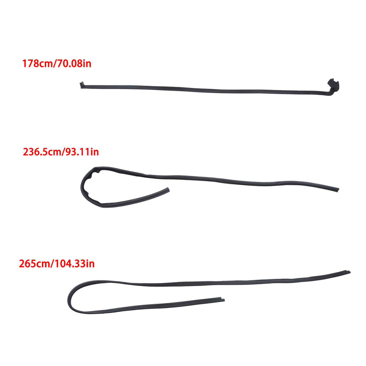 Removable Top Bedside-to-Cap Weatherstrip Kit for Chevrolet Blazer & GMC Jimmy, 4-Piece