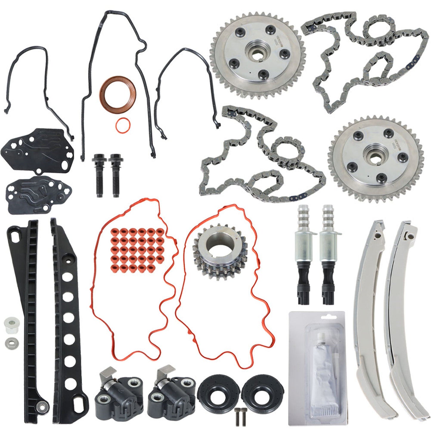 munirater Timing Chain Kit Cam Phasers VVT Valves Replacement for Expedition F-150 F-250 F-350 Mark LT Navigator 3R2Z6A257DA