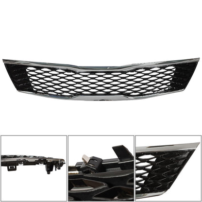 munirater Front Upper Bumper Grille Assembly Black Chrome Plastic Replacement for 2016-2018 Optima Sedan 4-Door 86350-D5020 KI1200189