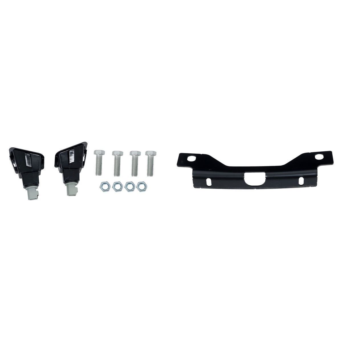 Black Steel Rear Bumper Assembly for Ford F-250 / F-350 Super Duty 2023-2024, with Sensor Holes