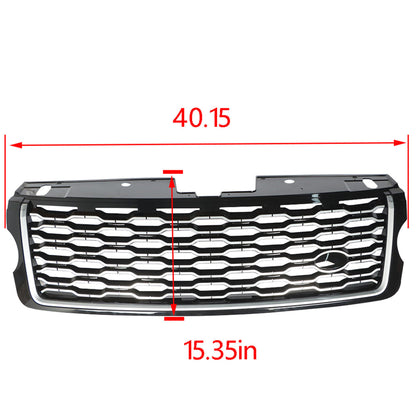 munirater Front Bumper Grille Black Chrome Replacement for 2013-2017 Range Rover