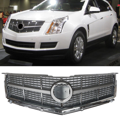 munirater Front Bumper Upper Grilles Chrome Mesh Trim Replacement for 2010-2012 SRX