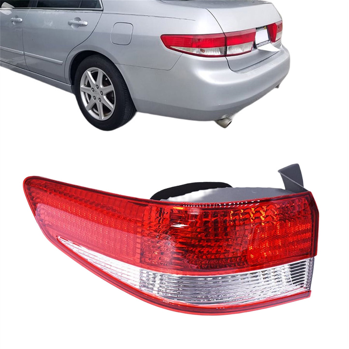 munirater Red Left Driver Outer Tail Light Brake Lamp Replacement for 2003-2004 Honda Accord Sedan 33551-SDA-B01