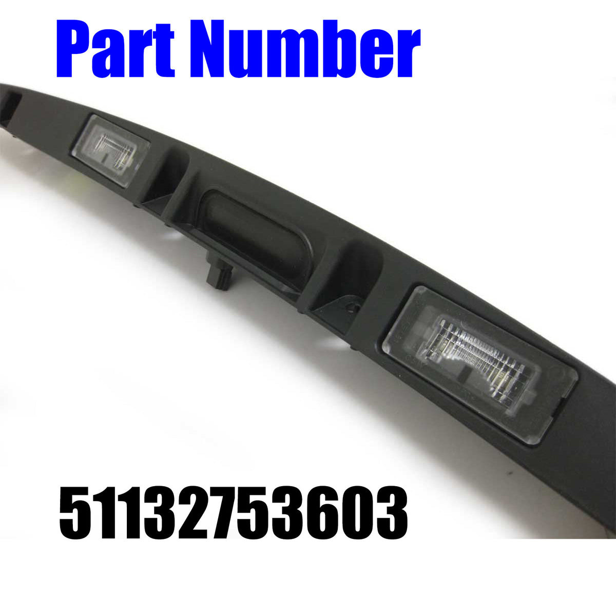 munirater Chrome Hatch Trunk Handle with Lamp Replacement for 2007 2008 2009 2010 2011 2012 2013 2014 Mini Cooper 51132753603