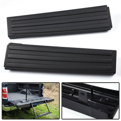 munirater Black Step Tailgate Molding Covers Right and Left Side Replacement for 2009-2014 F-150