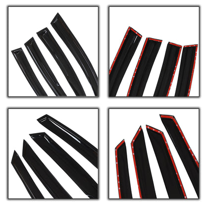 munirater Side Window Visor Vent Sun Rain Guard Deflector Replacement for 2013-2020 Fusion