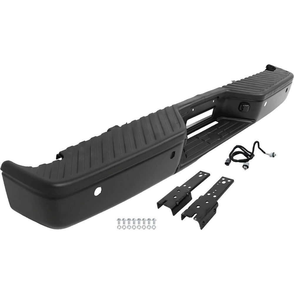 Black Steel Rear Step Bumper for Nissan Titan 2004-2015, NI1103110
