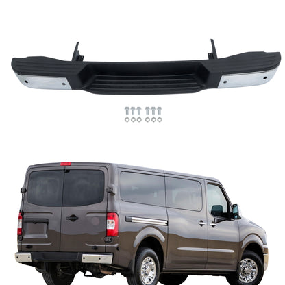 Rear Bumper Assembly Replacement for NV1500 NV2500 Replacement for NV1500 2012-2021 Replacement for NV2500 2012-2021, with Parking Aid Sensor Holes, Steel