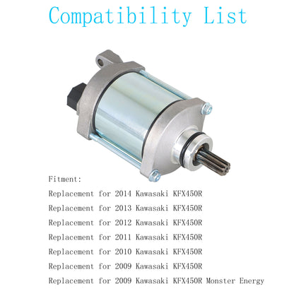munirater Starter Motor Assembly Replacement for KFX450R 2008 2009 2010 2011 2012 2013 2014