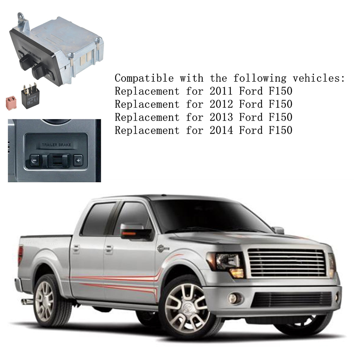 munirater Trailer Brake Control Module Kit Replacement for 2012-2014 F-150 BL3Z-19H332-AA