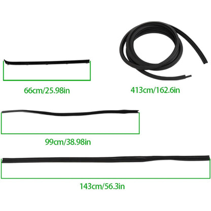 Door & Window Weatherstrip Seal Kit for 1980-1993 Dodge D150 W150, 10-Piece