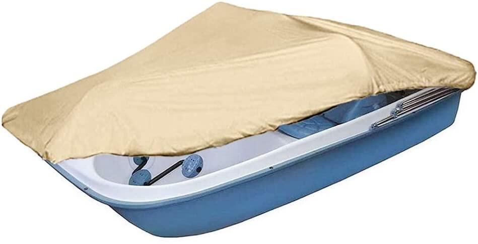 munirater Khaki Pedal Boat Cover Heavy Duty 3 or 5 Person Paddle Boat Protector Replacement for Pedal Boat Pelican Boat Monaco Boat 115 L x 80 W