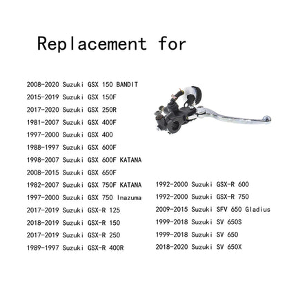 munirater Motorcycle Front Brake Master Cylinder Levers Replacement for Motorcycle GSXR 125 150 400 GSX 400 600 650F