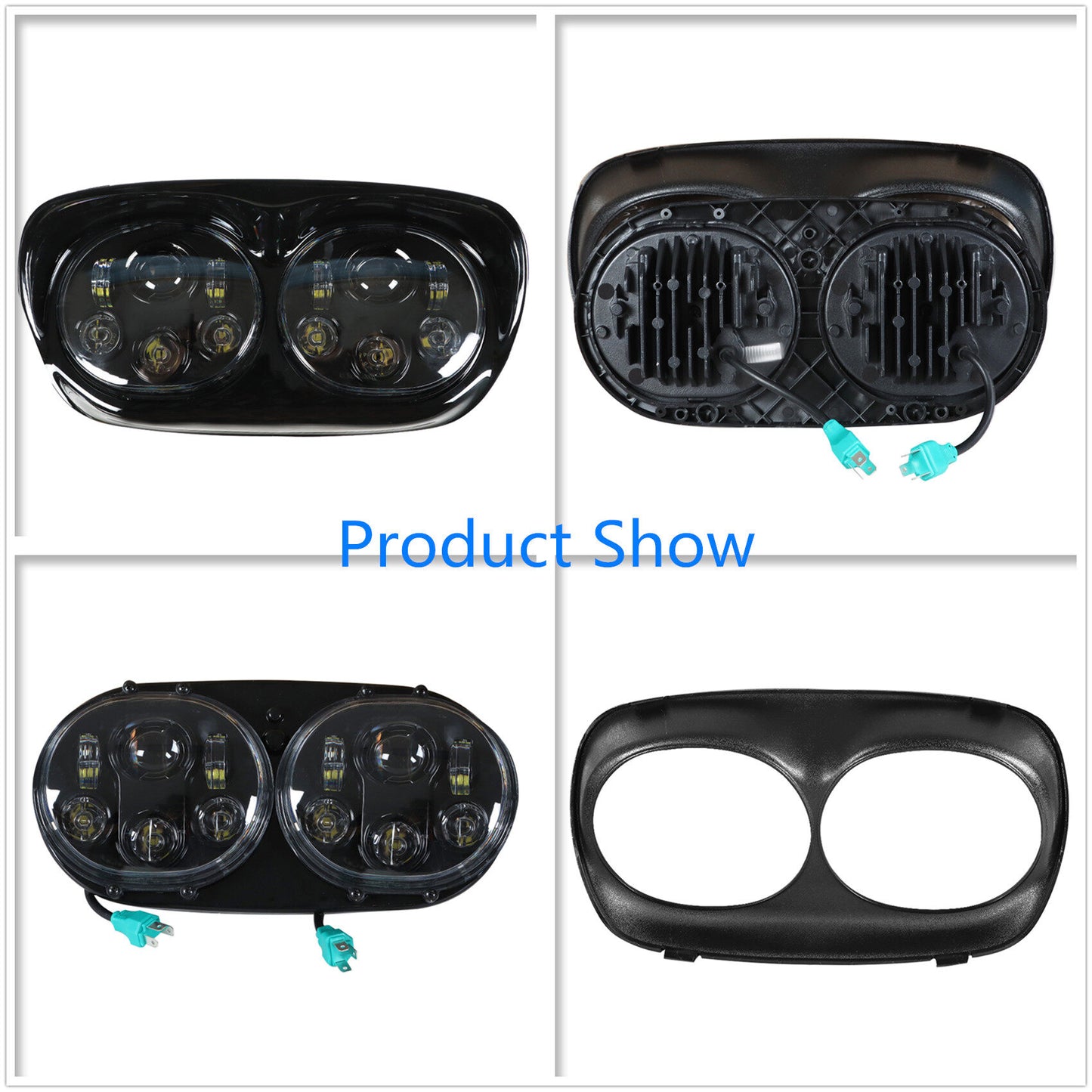 munirater LED Projector Headlight Replacement for Road Glide FLTR 1998-2013