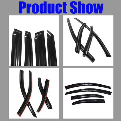 munirater Window Visor Rain Guard Deflector Replacement for 2004-2008 Acura TSX CL8 Euro-R