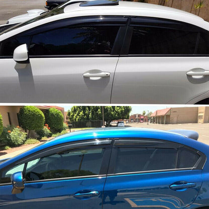 munirater Smoke Tint Side Window Visor Vent Rain Guard Deflector Replacement for 2012-2015 Honda Civic Sedan