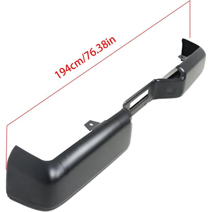 Black Rear Bumper Face Bar and 3 Step Pads for Nissan Titan XE 2007-2010 / S 2011-2015, 850309FM0B