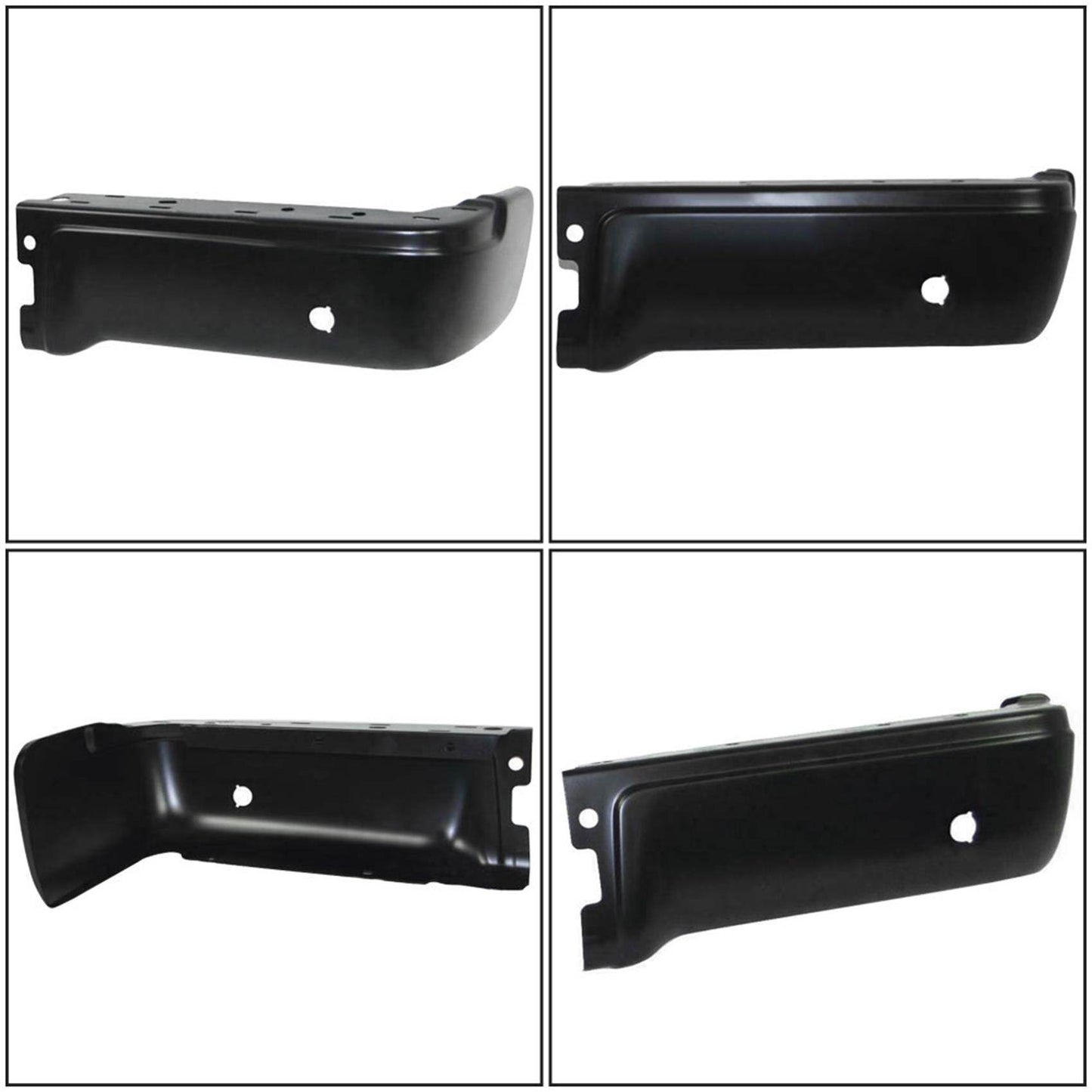 munirater Right Rear Bumper End Cap Black with Sensor Holes Replacement for 2009-2014 F150 FO1102373