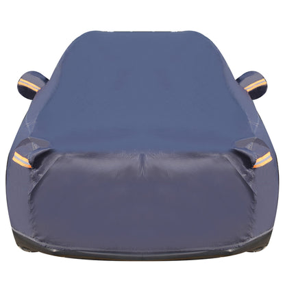 Munirater Universal Waterproof Car Cover in & Outdoor All Weather Protection Dark Blue Replacement for Length up to 185.03 L x 70.86 W x 62.99 H
