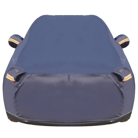Munirater Universal Waterproof Car Cover in & Outdoor All Weather Protection Dark Blue Replacement for Length up to 185.03 L x 70.86 W x 62.99 H