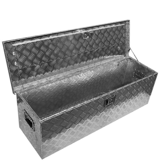 munirater 49 Inch Aluminum Tool Box with Lock and Key Replacement for Flat Underbed Camper RV