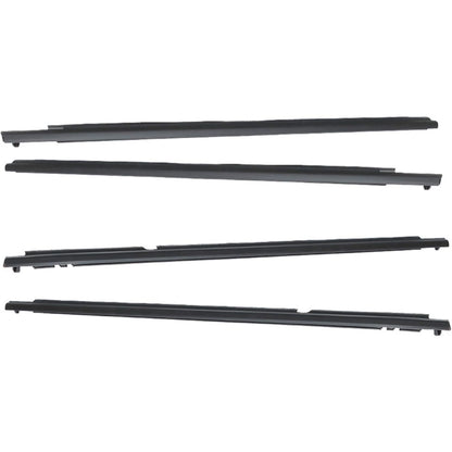 Black Window Weatherstrip Seal Kit for 2009-2012 Toyota Corolla, 4-Piece