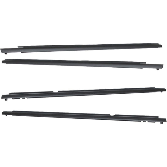 Black Window Weatherstrip Seal Kit for 2009-2012 Toyota Corolla, 4-Piece
