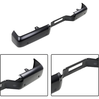 Black Rear Bumper Face Bar and 3 Step Pads for Nissan Titan XE 2007-2010 / S 2011-2015, 850309FM0G