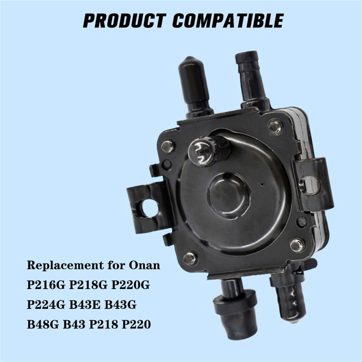 munirater Vacuum Fuel Pump Replacement for Onan Engine P216G P218G P220G P224G B43E B43G B48G B43 P218 P220 Lawn Mower