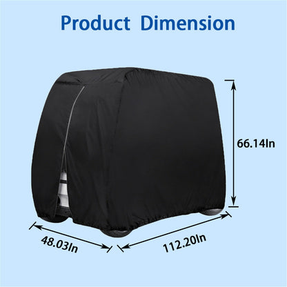 munirater Golf Cart Storage Cover 4 Passenger Replacement for EZGO Club Car Yamaha Black