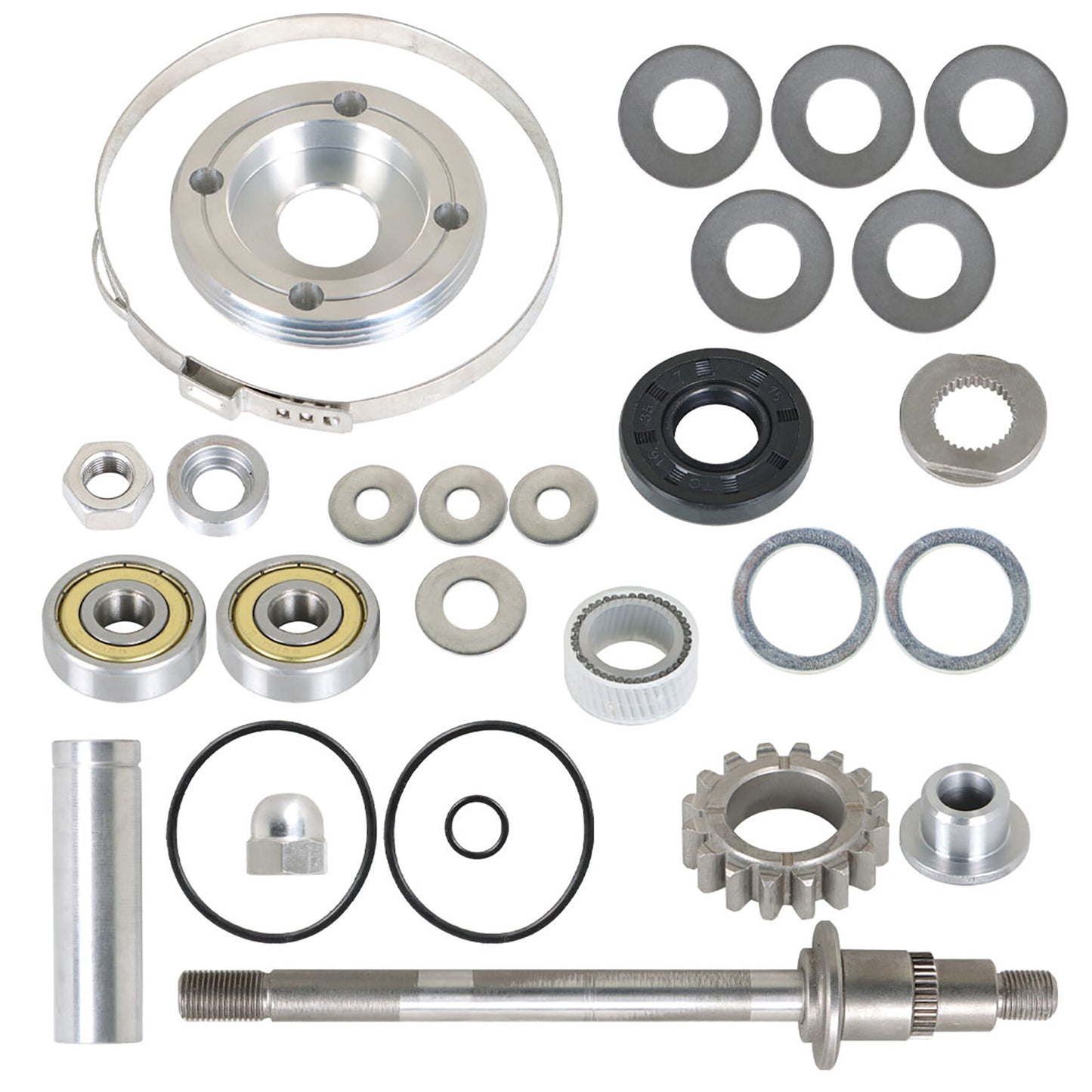 munirater Supercharger Rebuild Kit (17 Tooth) Replacement for 2004-2016 Sea-Doo RXP GTX RXT GTR 215 255 260 420881102