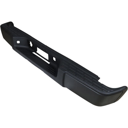 Black Rear Step Bumper Assembly for Chevrolet Silverado 1500 & GMC Sierra 1500 2007-2013, without Sensor Holes