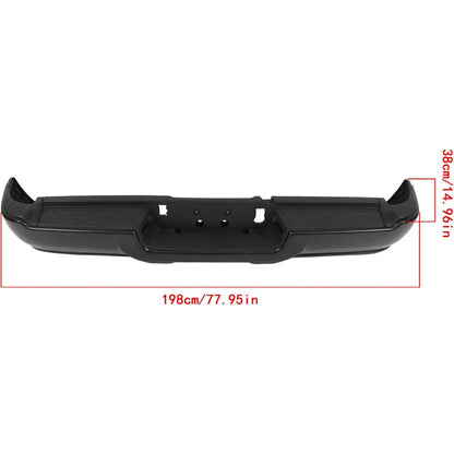 Black Rear Step Bumper for Ram 2500 / 3500 2019-2024, without Sensor or Light Openings, CH1103170